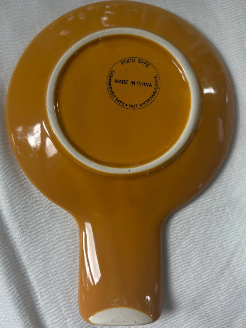 Set of Ceramic Spoon Rests in Polka Dot Mushroom, Mustard & White Fall